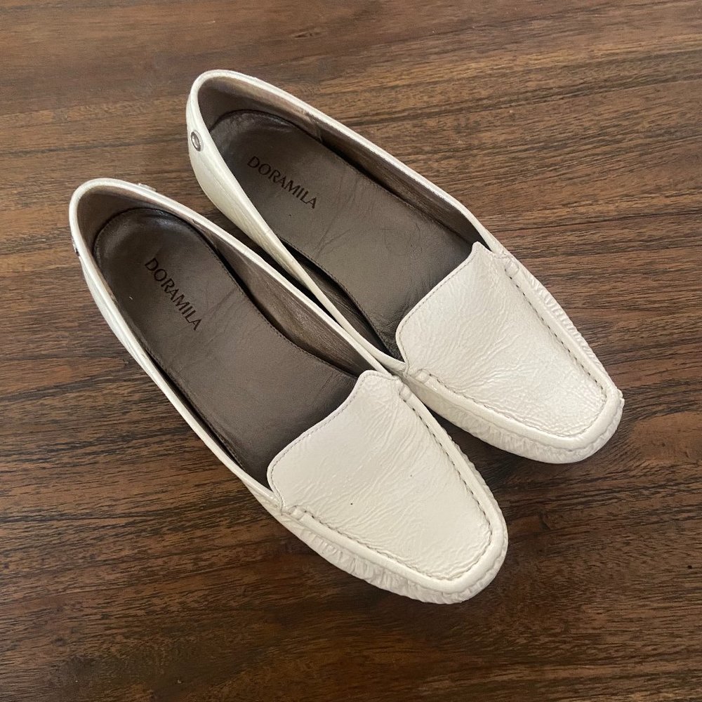White Patent Leather Loafers